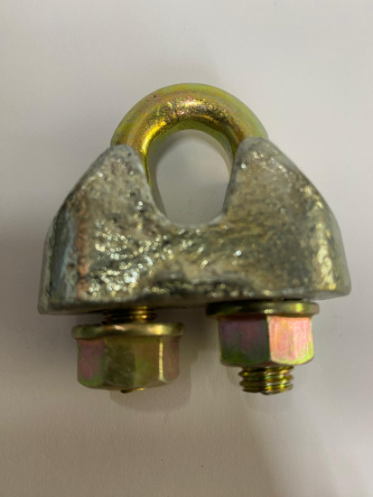 Staaldraadklem met kraagmoer EN13411-5 verzinkt