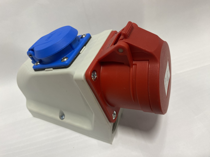 combinatie Wandcontactdoos 400V 5 polig + 230V, ABL